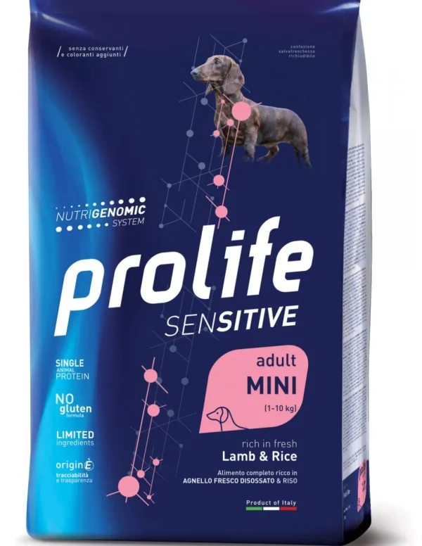 prolife dog sensitive adult mini 2kg lamb&rice zpd.42377