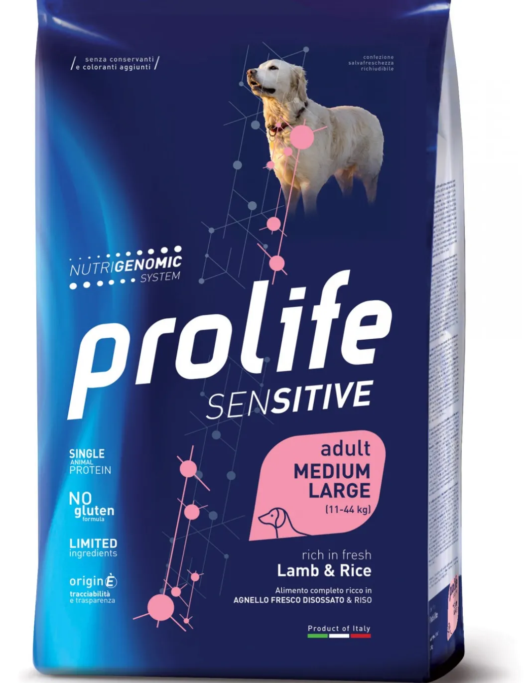 prolife_dog_sensitive_adu_0-7.webp prolife dog sensitive adult medium/large 10kg lamb&rice zpd.42407