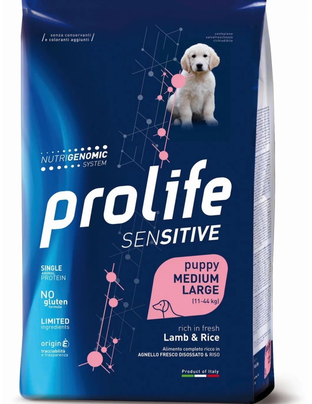 prolife_dog_sensitive_pup_0.webp prolife dog sensitive puppy medium large 10kg lamb&rice zpd.35164