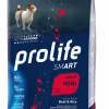prolife dog smart adult mini 7kg beef&rice zpd.34730