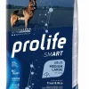prolife dog smart adult medium/large 12kg trout&rice zpd.34709