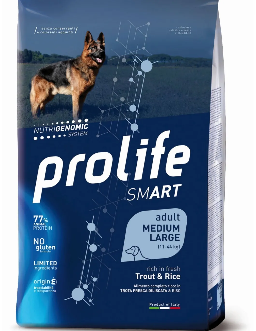 prolife_dog_smart_adult_m_0-9.webp prolife dog smart adult medium/large 2,5kg trout&rice zpd.34693
