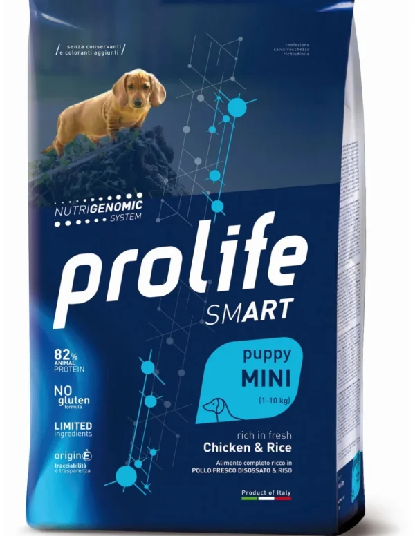 prolife dog smart puppy mini 600gr chicken&rice zpd.34532