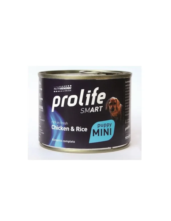 prolife dog smart puppy mini lattina 200gr chicken&rice zpu.39308