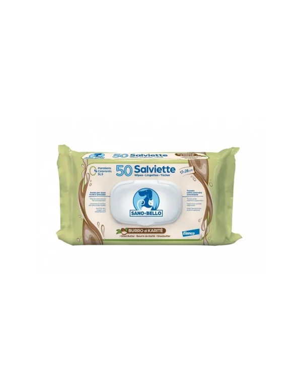 sano&bello salviette detergenti 50pz burro di karite 90200247