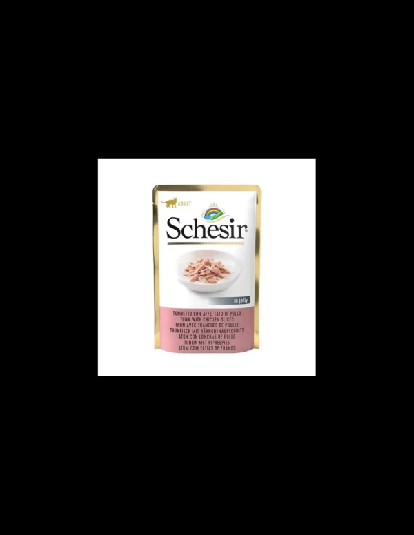 schesir cat 85gr busta country tonnetto con affettato di pollo in jelly 01064668