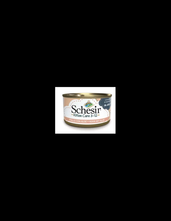 schesir cat 85gr lattina kitten care jelly pollo con aloe 01074101