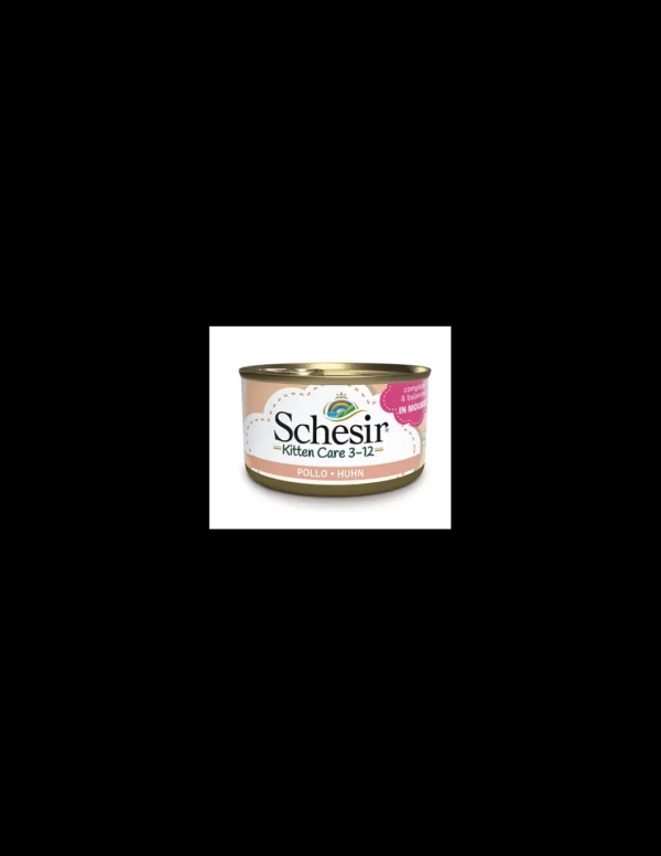 schesir cat 85gr lattina kitten care mousse pollo 01072110