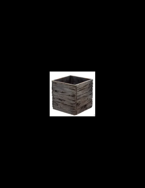 tarvisium cubo wood 18cm grigio gg16699