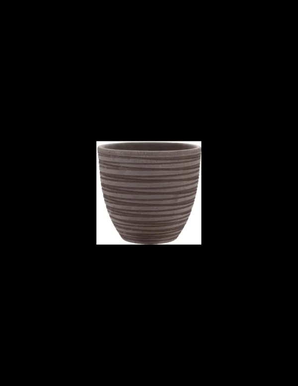 tarvisium vaso basic svasato rigato etrusca 25cm pi8225re