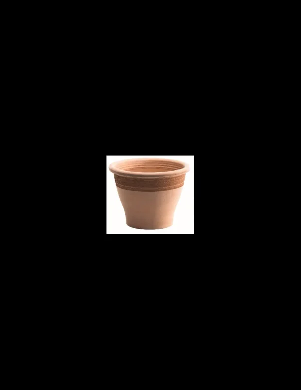 tarvisium vaso campana bassa liscia graffiata 30cm 9473013