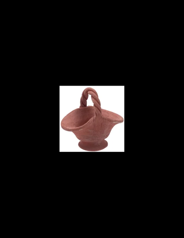 tarvisium vaso cesta manico intrecciato 40cm 223440