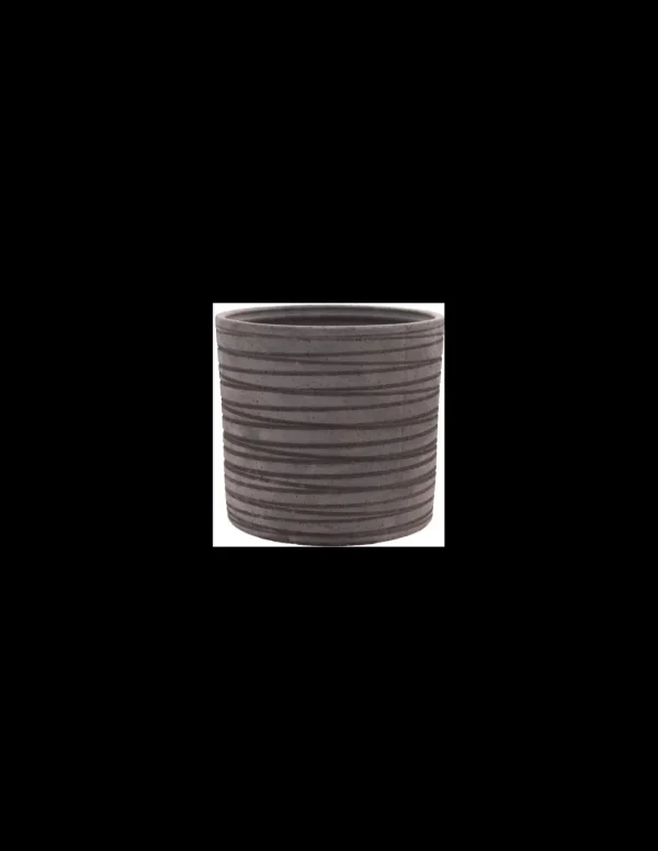 tarvisium vaso cilindro basic rigato etrusca 33cm pi533re