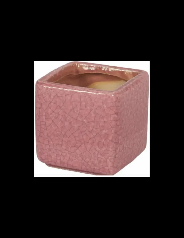 tarvisium vaso cubo estia rosa vintage 8cm