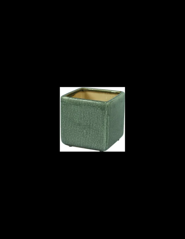 tarvisium vaso cubo iride grigio 16cm
