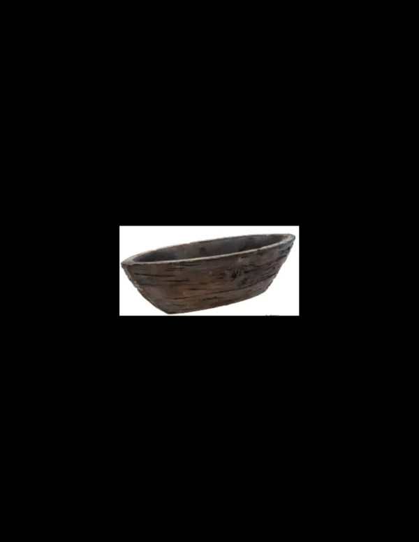tarvisium vaso ovale basso wood 77cm grigio