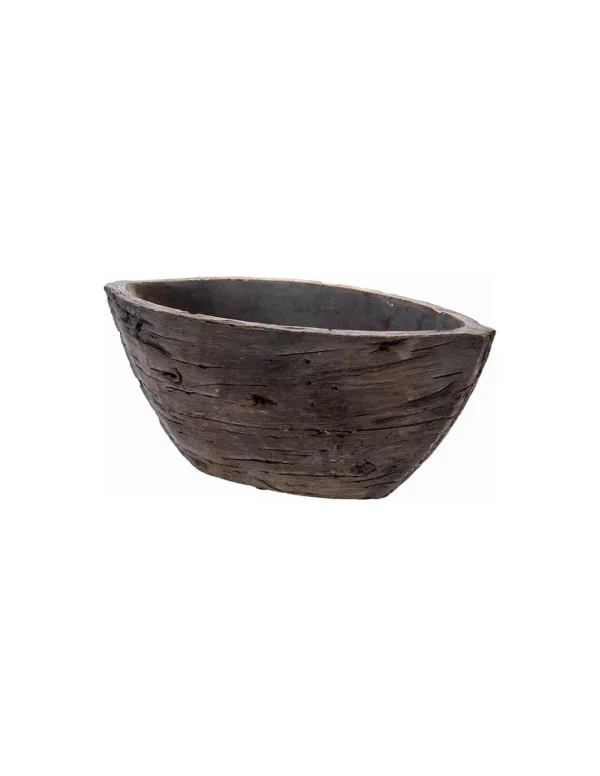 tarvisium vaso ovale wood 31cm grigio