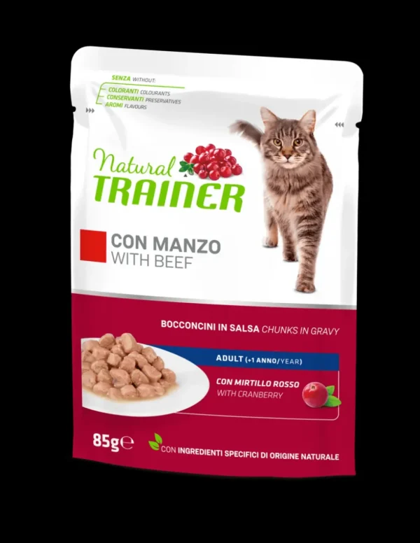 trainer natural cat 85gr busta adult manzo