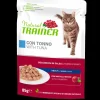 trainer natural cat 85gr busta sterilised tonno bocconcini in salsa