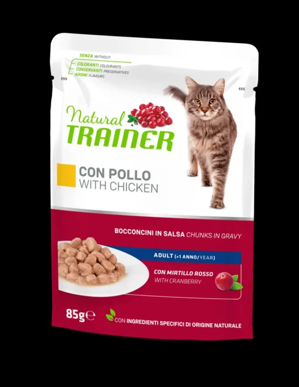 trainer natural cat 85gr busta adult pollo
