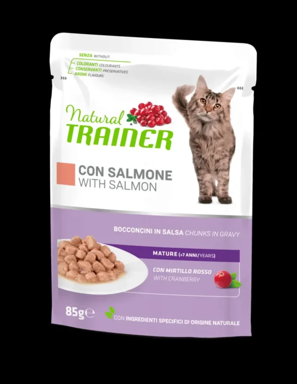 trainer natural cat 85gr busta mature salmone