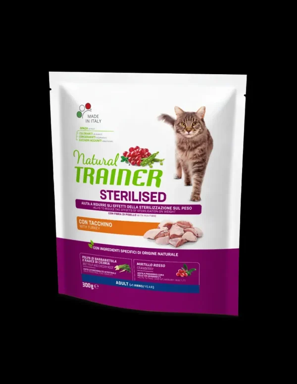 trainer natural cat 3kg adult sterilised tacchino