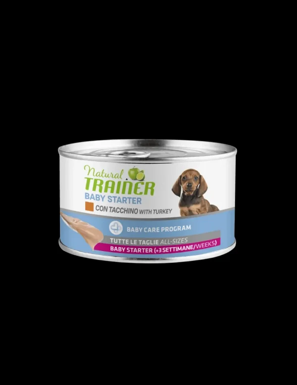trainer natural dog 140gr baby starter all breed con tacchino +3 settimane