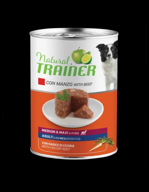 trainer natural dog 400gr med/maxi ad manzo