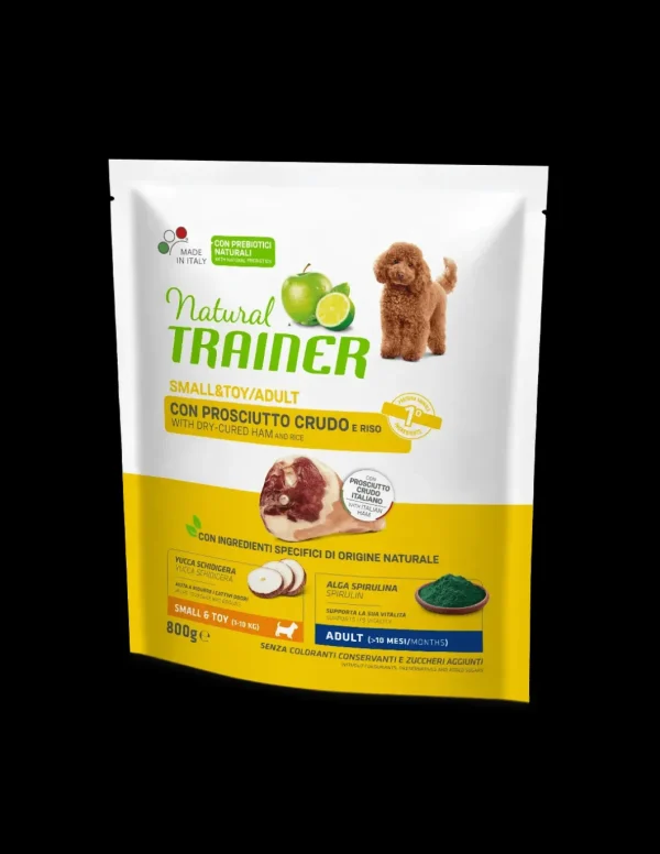 trainer natural dog 800gr small&toy ad prosciutto crudo riso