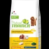trainer natural dog 7kg adult small&toy prosciutto crudo e riso