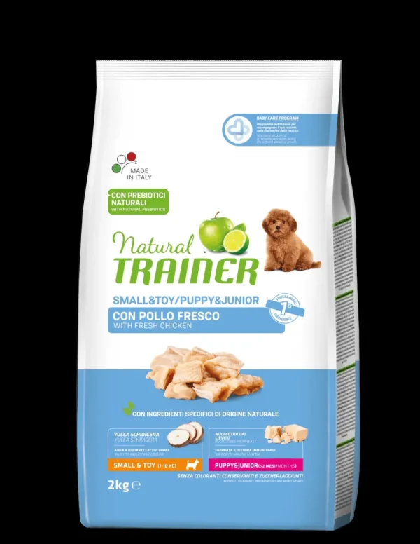 trainer natural dog 2kg small&toy puppy&junior pollo