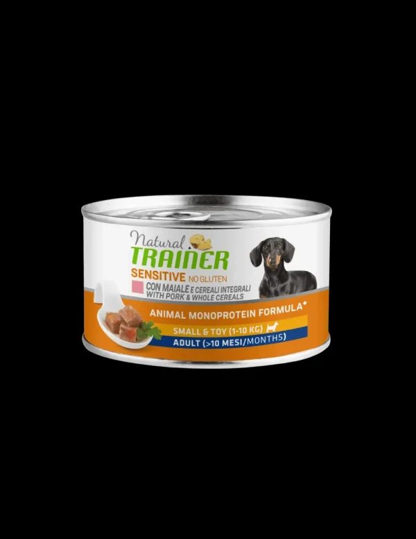 trainer natural sensitive dog 150gr small&toy ad maiale e cereali integrali