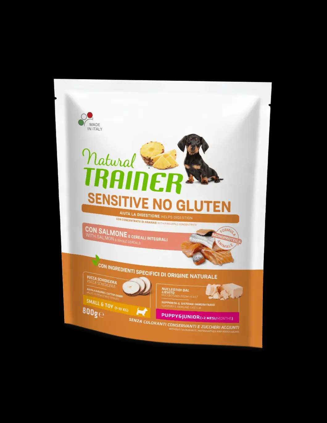 trainer_natural_sensitive_0-9.webp trainer natural sensitive dog 800gr small&toy puppy&junior salmone cereali