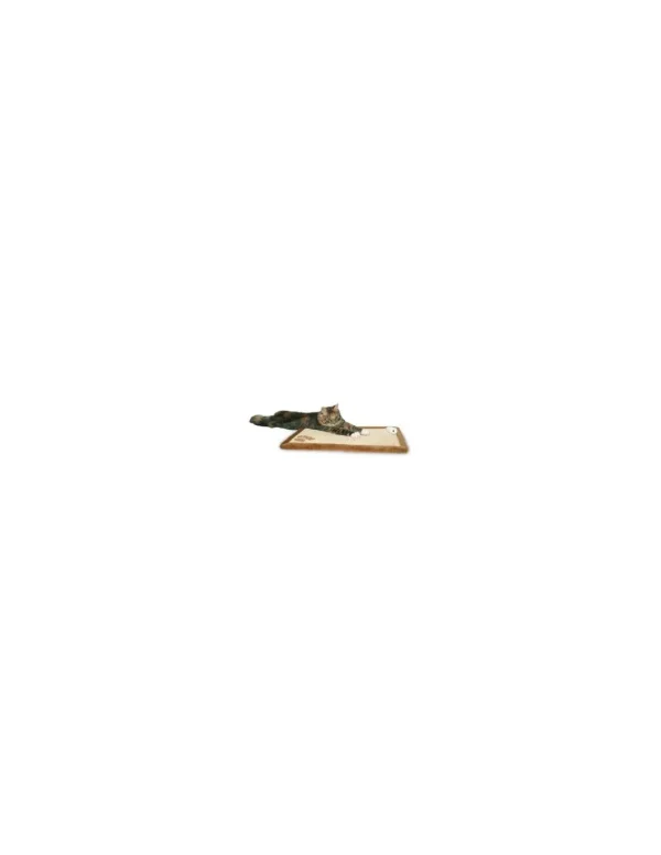 tx4325 cat tappetino tiragraffi in peluche/sisal 55x35cm marrone