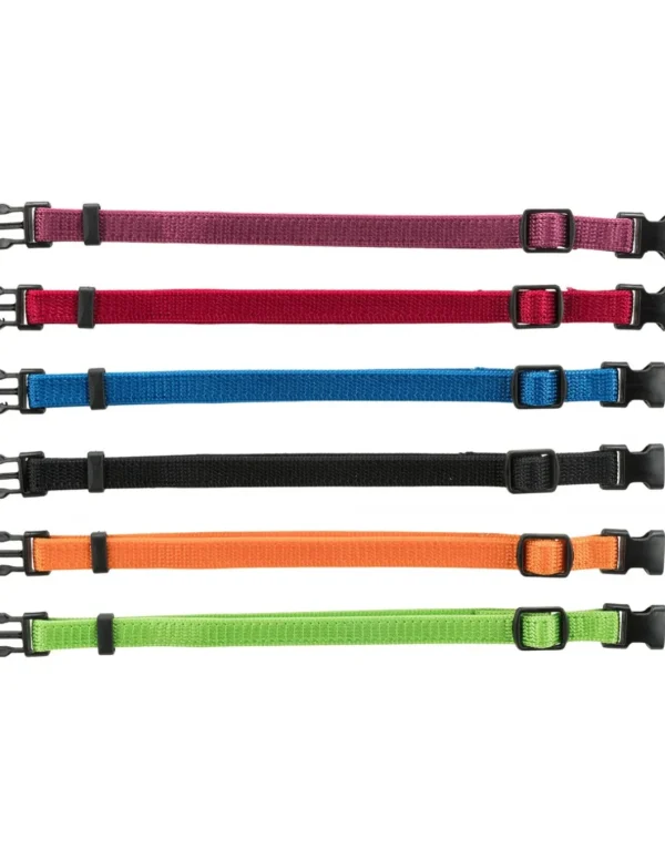 tx15555 collare dog per cuccioli m-l 22-35cm 10mm set 6 pezzi ro/ve/gi/vi/bl/ne