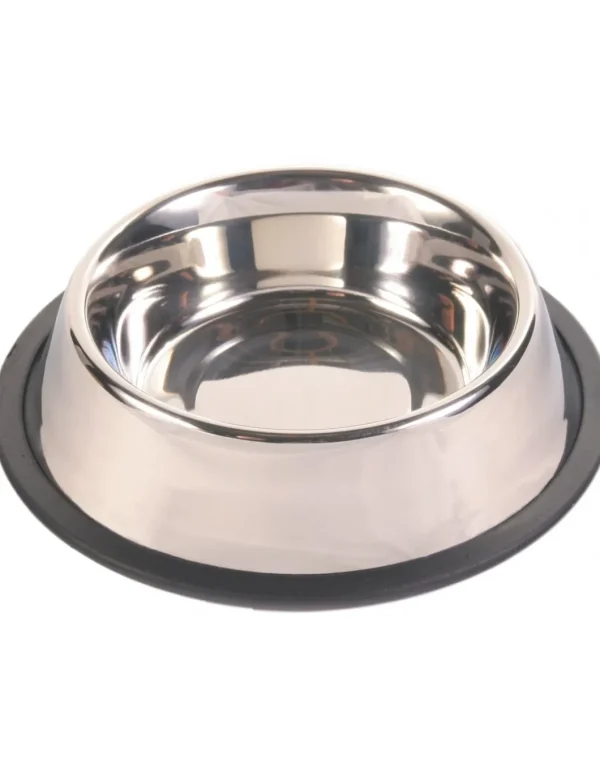 tx24853 dog ciotola in acciaio c/antiscivolo 17cm 0,9lt off zg