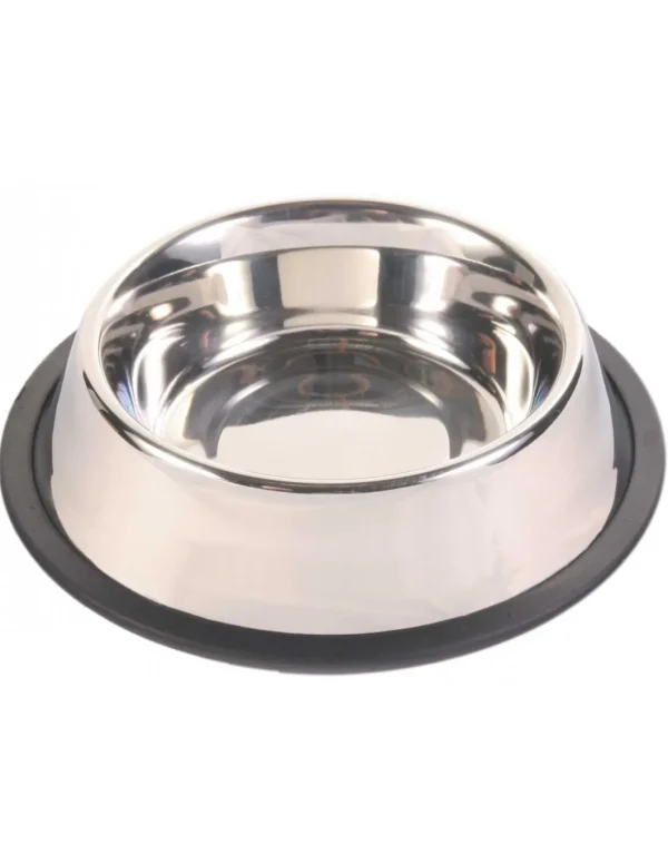 tx24851 dog ciotola in acciaio c/antiscivolo 14cm 0,45lt off zg