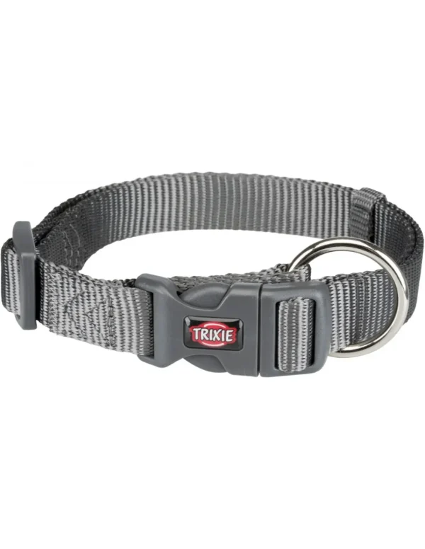 tx201616 dog collare premium mis.m-l 35-55cm/20mm grigio
