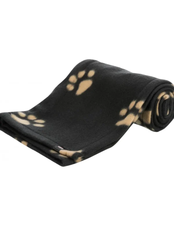 tx37192 dog coperta beany nera c/ossi in pile 100x70cm