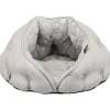 tx36855 dog cuccia feather grigio/argento 50x45cm