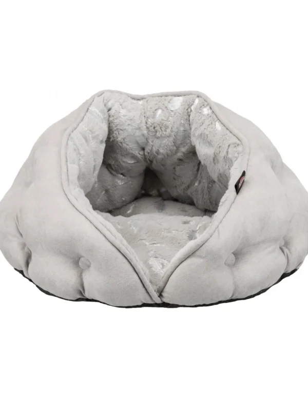 tx36855 dog cuccia feather grigio/argento 50x45cm