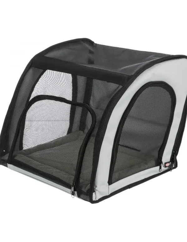 tx13174 dog cuccia per auto 44x37x40cm nylon/rete colore grigio/nero