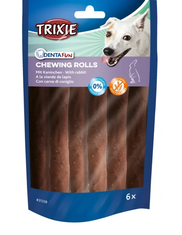 tx31338 dog snack bastoncini con coniglio 12cm/70gr 6 pezzi