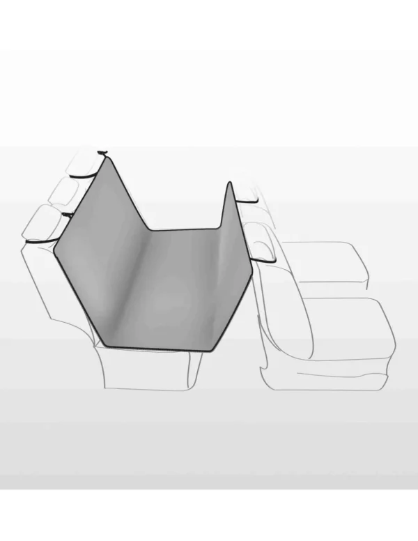 tx1313 dog telo coprisedili lana/poliestere 1,45x1,60mt grigio chiaro/nero