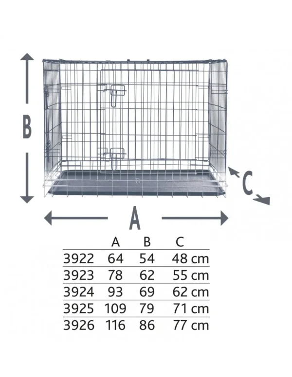 tx3922 dog trasportino in rete 64x54x48cm off