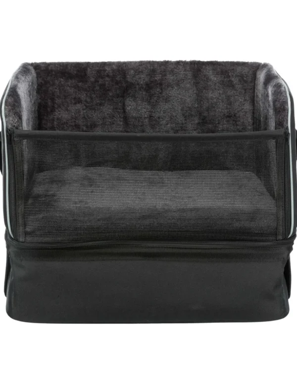 tx1322 dog trasportino per auto 45x38x37cm nylon/peluche colore nero