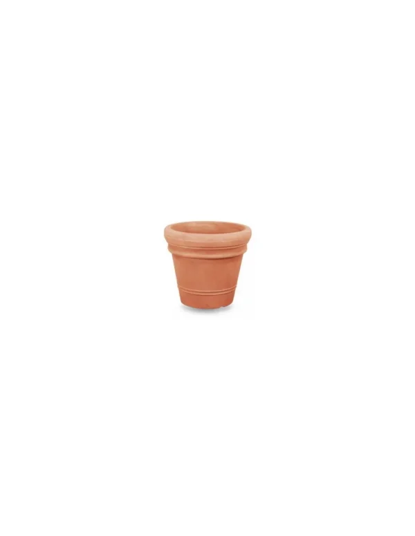 veca vaso doppio bordo liscio 35cm terra di siena