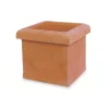 veca vaso liscio quadrato 40cm terra di siena va304-cm0040