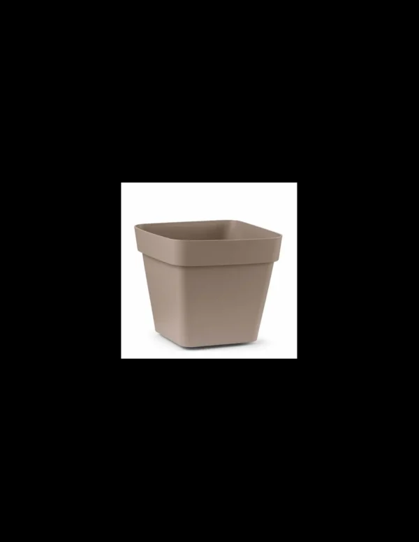 veca vaso quadrato cleo 34cm avana