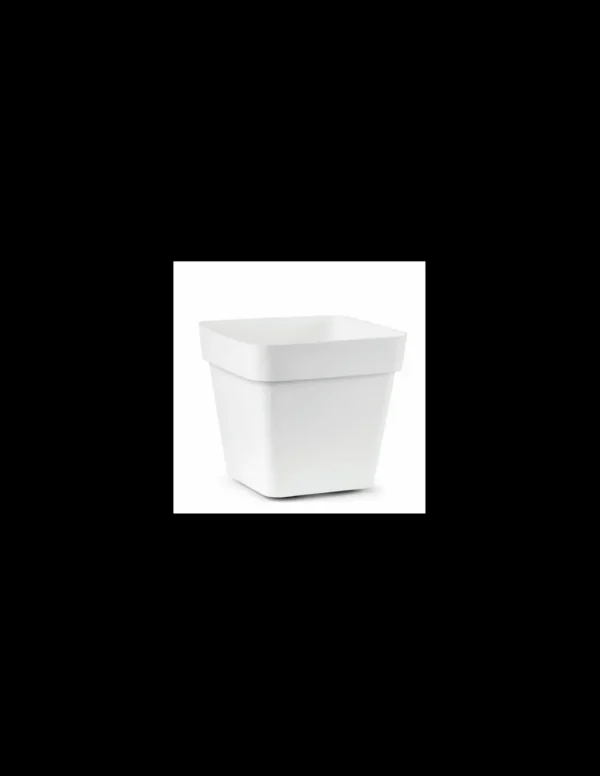 veca vaso quadrato cleo 34cm bianco